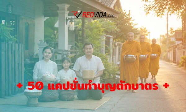 50 แคปชั่นทำบุญตักบาตรตอนเช้า เรียบง่ายแต่ได้บุญเต็มใจ